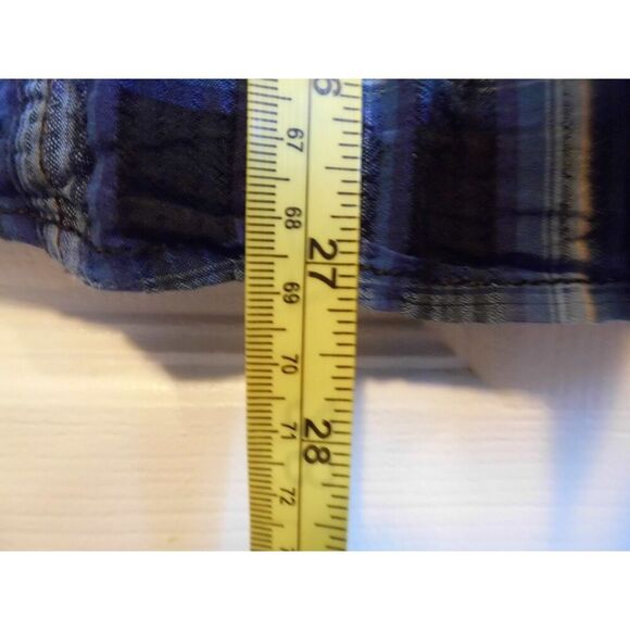 Age of wisdom blue plaid elbow pad button down - Picture 5 of 6